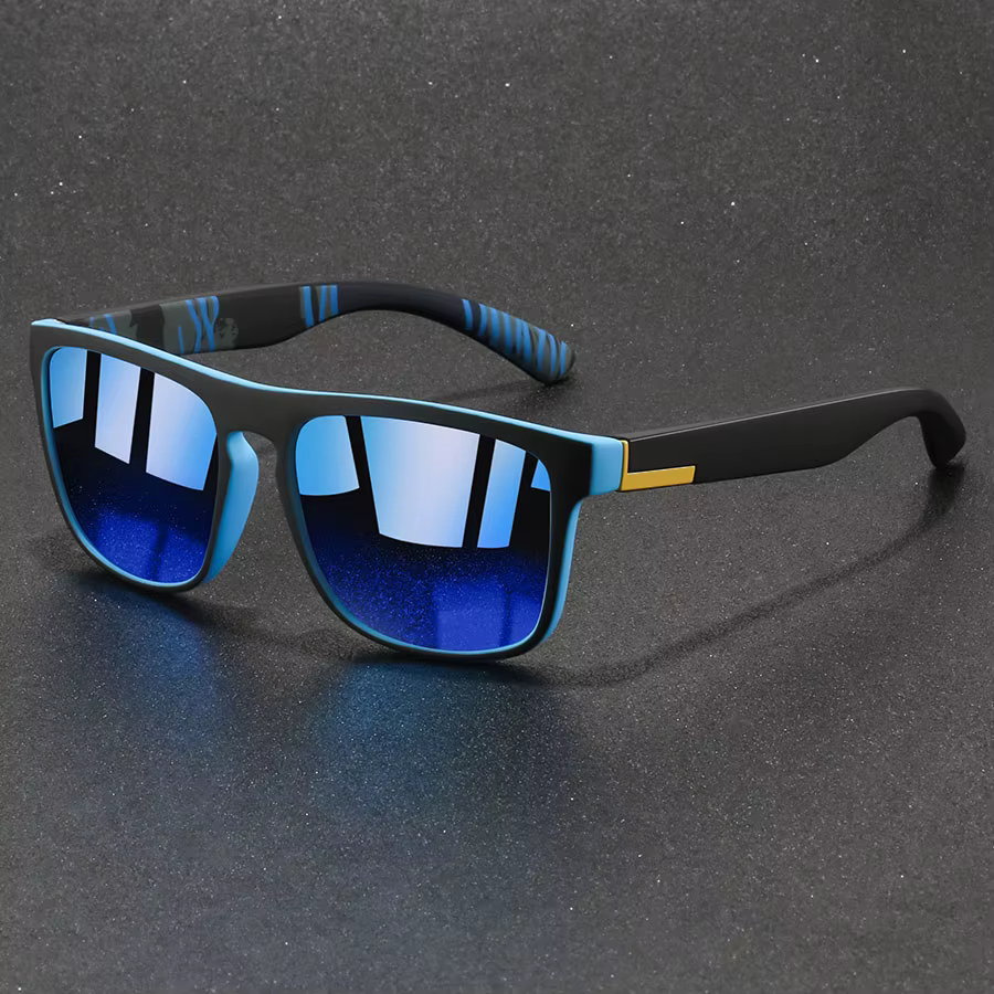 Lunettes de soleil sport carrées vintage tendance pour hommes et femmes, idéales pour la pêche et la