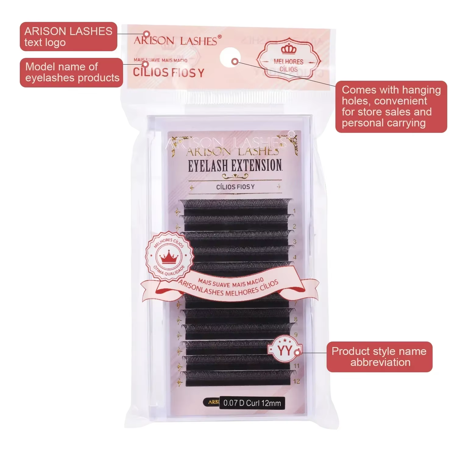 Cils ARISON YY et cils en forme de W 3D/4D/5D, extensions de cils pré-fabriquées brésiliennes, volum
