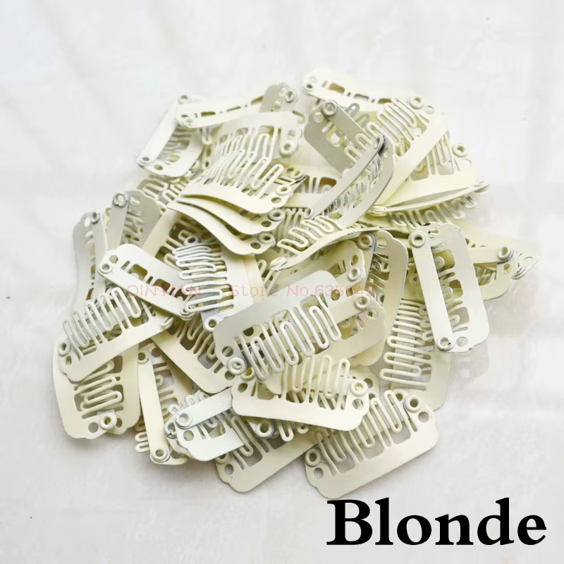 Mini pinces pour extension de cheveux, 100 pièces, 23mm, peignes en acier inoxydable, pour perruque,
