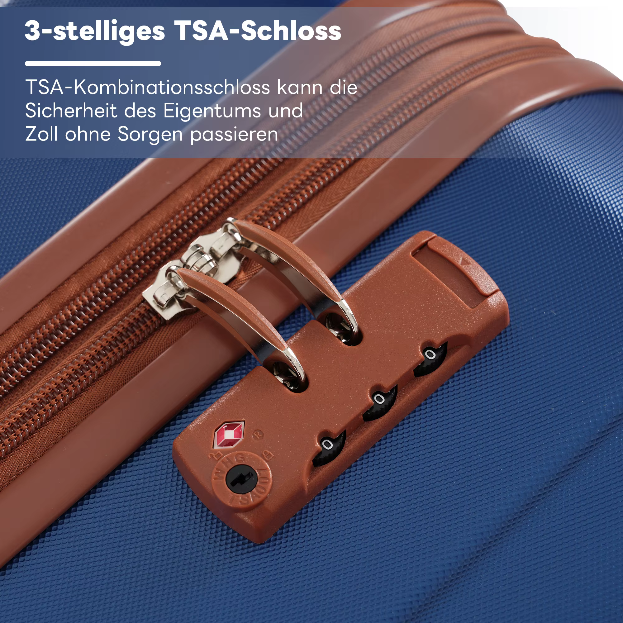Anajqaqia Set de bagages, avec poignées télescopiques en métal, 360 ° Double roues, serrure TSA, e