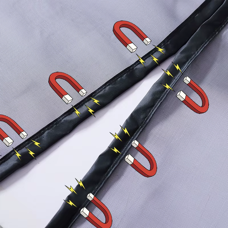Moustiquaire magnétique pour porte, taille personnalisée, rideau anti-mouches, fermeture automatique