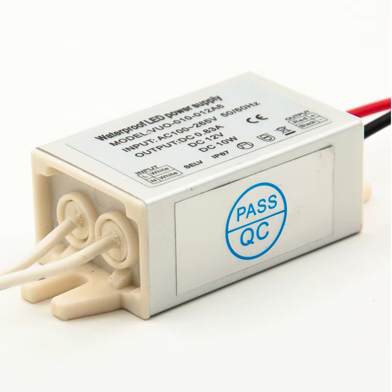 Mini régulateur de pilote LED mince AC120V 240V à DC 12V 24V IP67 12W, transformateur de lumière de